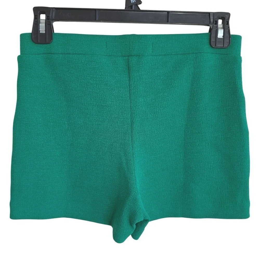 Pura Swimsuit Set Women P Green Bow Cutout Bandeau One Piece & Shorts Stretch